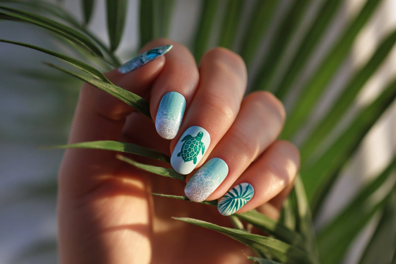 Hawaii Inspired Nail Designs